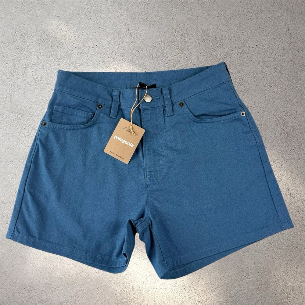 Patagonia Women's Classic Shorts Size 4 Still Blue Stretch Casual NWT